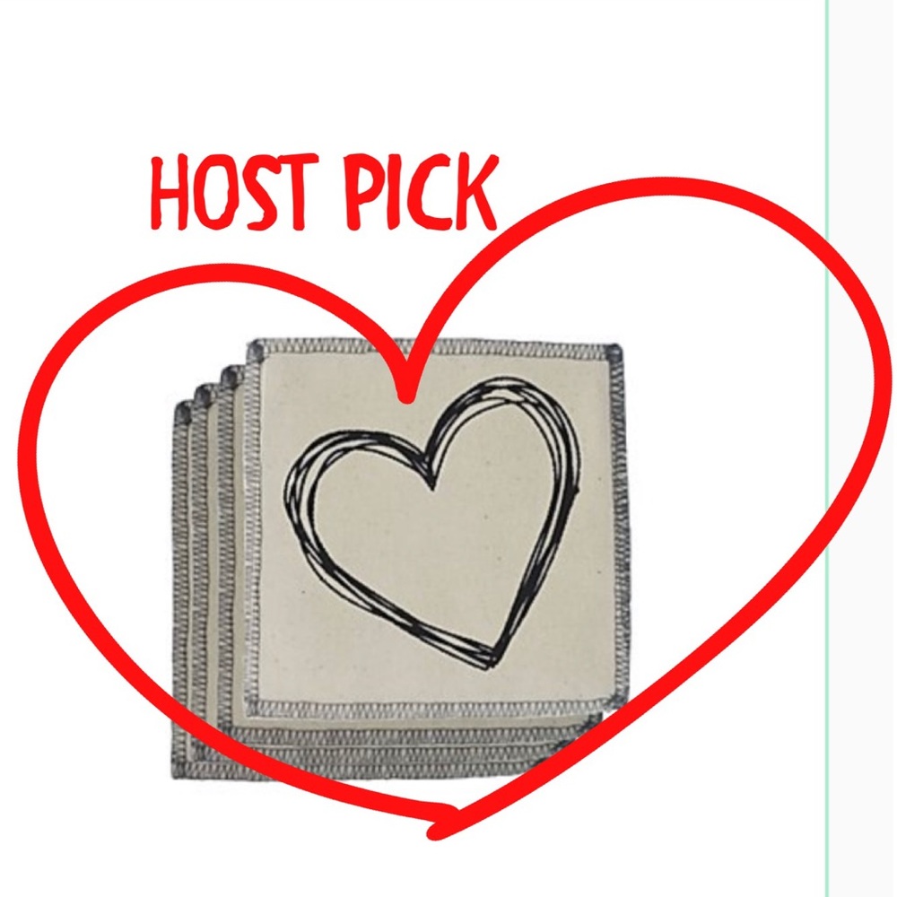 NWT 4 WittyGirl 🖤 Canvas Coasters 🛍HOST PICK🛍